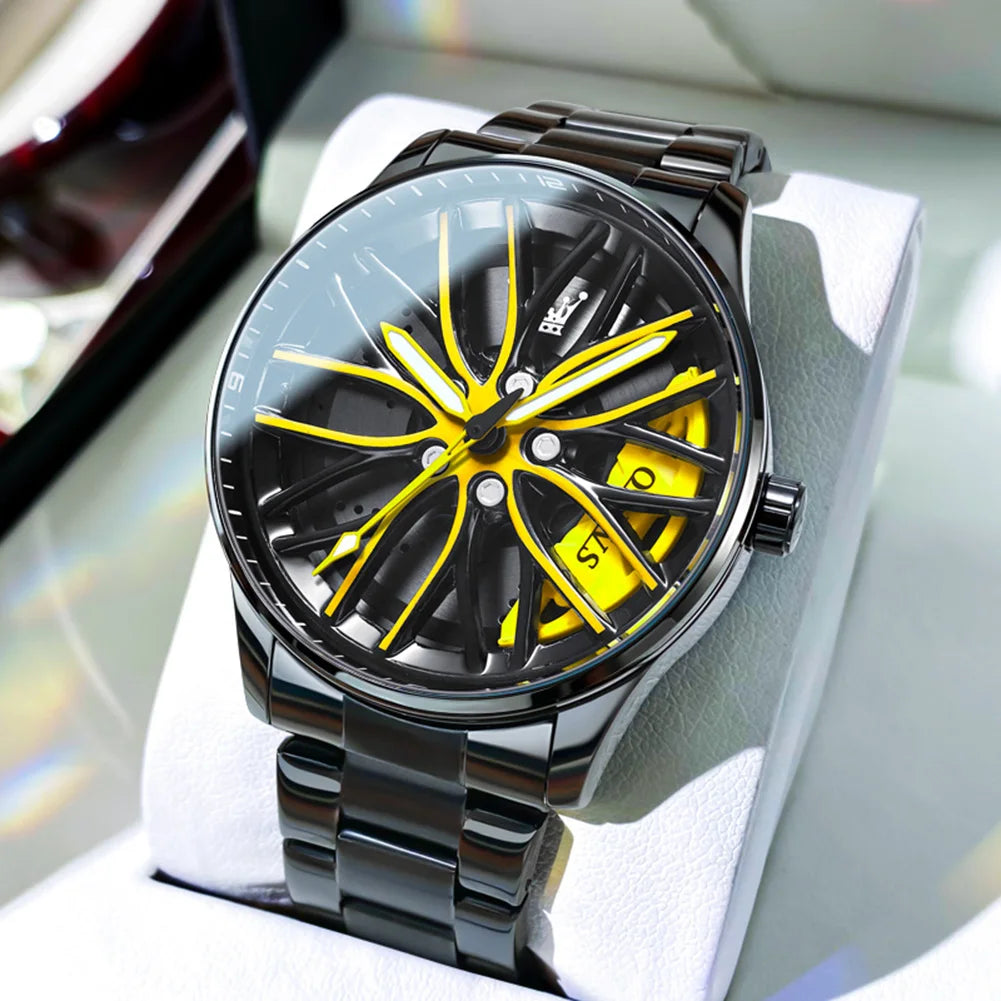 Montre Forme Roue de Voiture