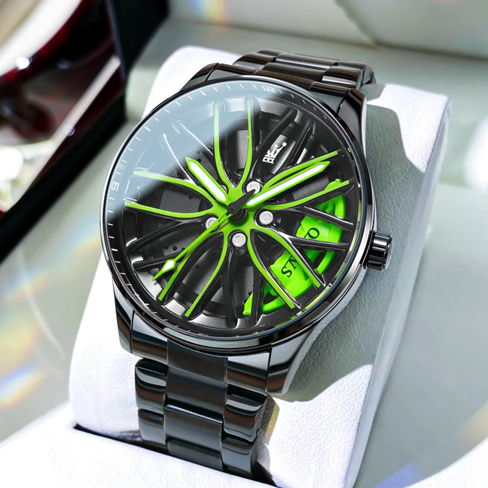 Montre Forme Roue de Voiture