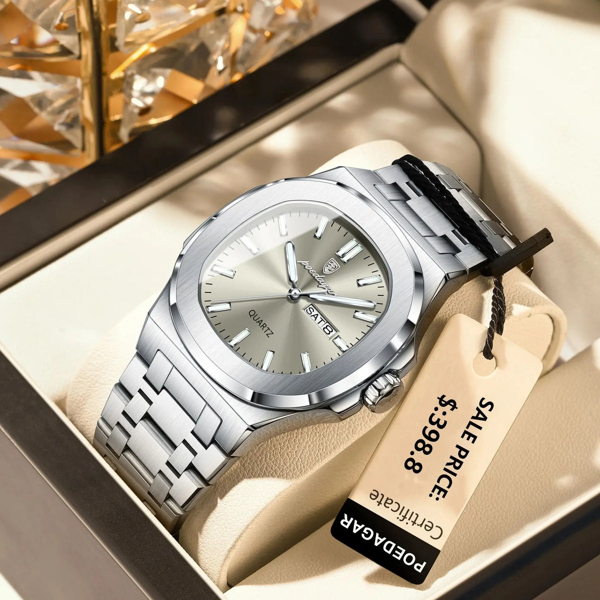 Montre Quartz en Acier Inoxydable