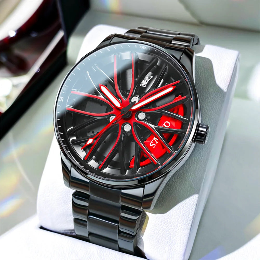 Montre Forme Roue de Voiture